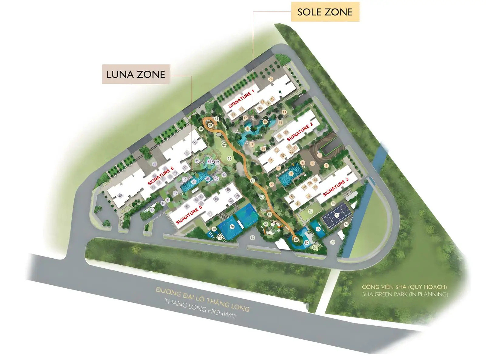 Mặt bằng thiết kế Lumi Hà Nội