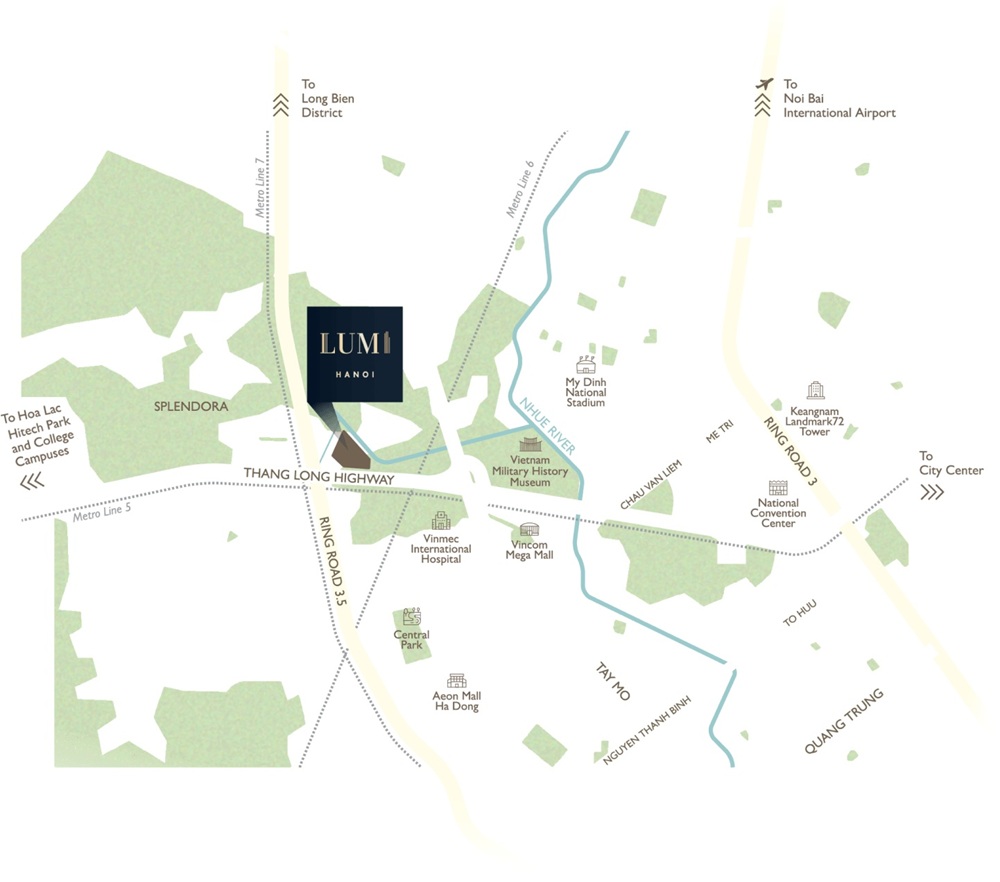 Vị trí dự án Lumi Hà Nội – Trái tim kết nối của đại đô thị phía Tây Hà Nội