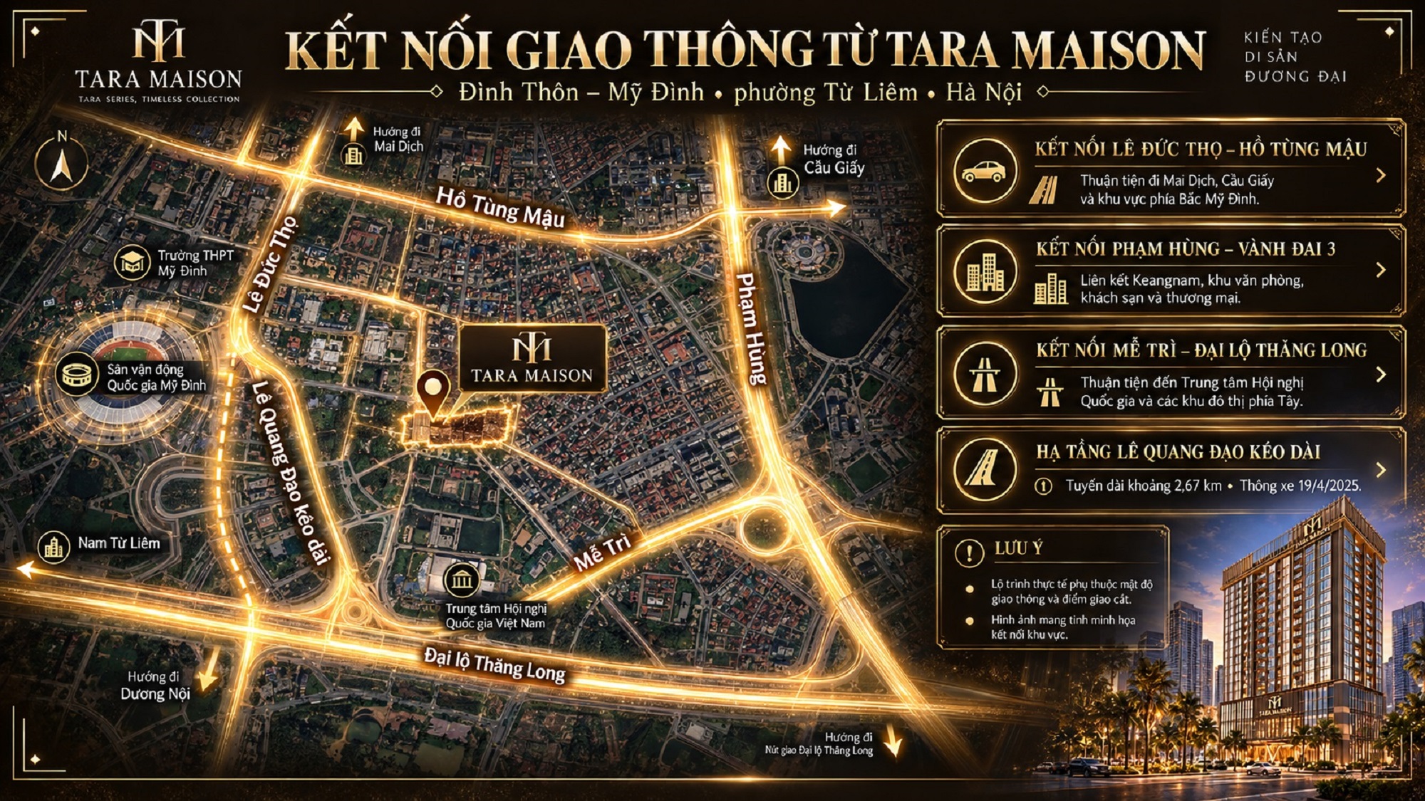Kết nối giao thông Tara Maison tới các khu vực xung quanh